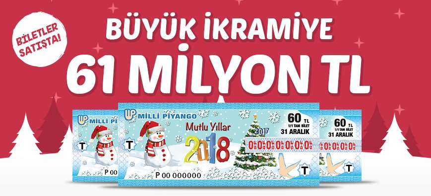 Milli Piyango yılbaşı özel çekilişi için en çok 7 bulunan biletler satılıyor